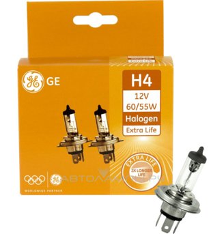 H4 12V- 60/55W (P43t) (увелич. срок службы) Extra Life 95396 (50440LU_DPU) 50440LU_DPU