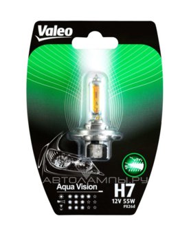 H7 12V- 55W (PX26d) (жёлтый свет) Aqua Vision 32523