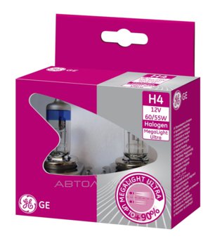 H4 12V- 60/55W (P43t) ( +90% света) Megalight Ultra +90 (к.уп.2шт.) 73500 (50440SXU) 73500 (50440SXU (ку.2))